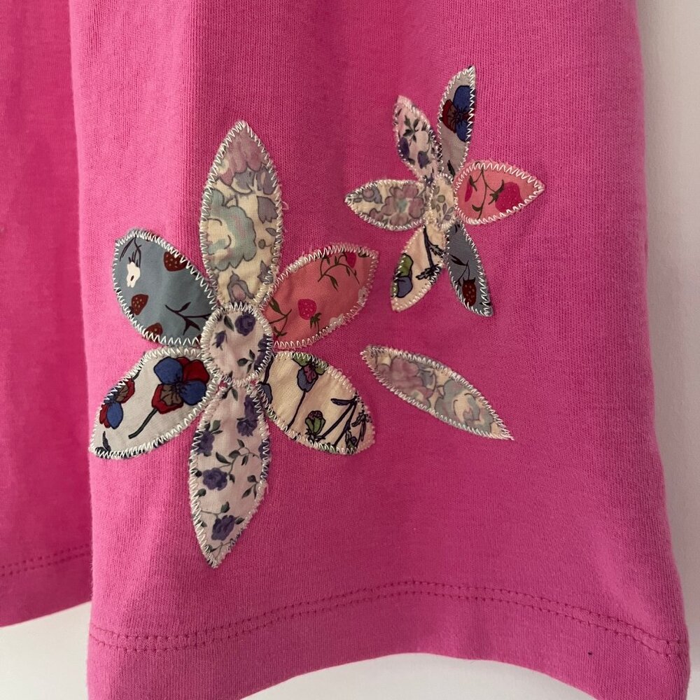 Vintage Tocca Pink Applique Scoop Neck 100% Cotton T-shirt Women's Medium - Picture 3 of 8